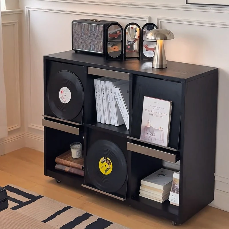 Storage cabinet upturn door bookcase locker integrated living room display cabinet
