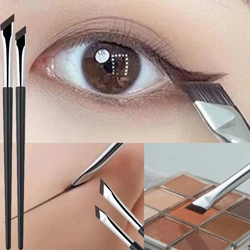 1-5pcs Upgrade Blade Eyeliner Brush Ultra Thin Fine Angle Flat Eyebrow Brush Under The Eyes Place Precise Detail Brush