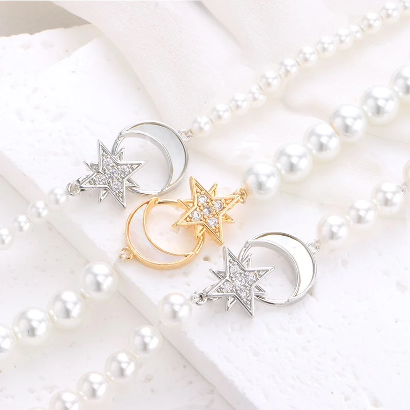 

1 Piece of DIY Jewelry Accessories Shell Star Bracelet Necklace Connecting Buckle Sweater Chain Finishing Buckle Wholesale
