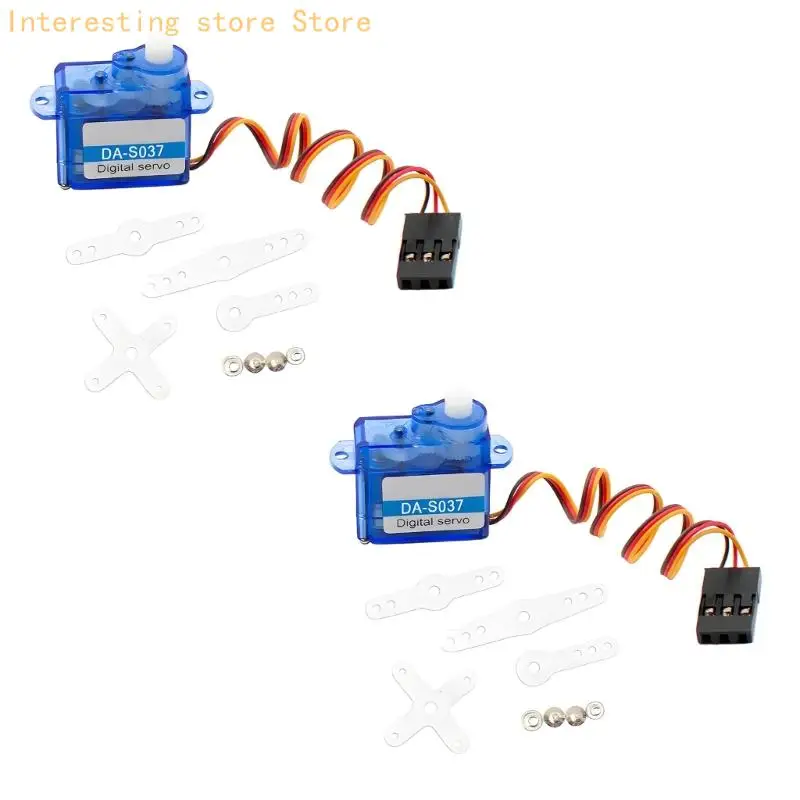 20 mm Servomotor 3,7 G 4,3 G mit transparentem blauem Gehäuse für Modellflugzeuge 55KC – Detail 8