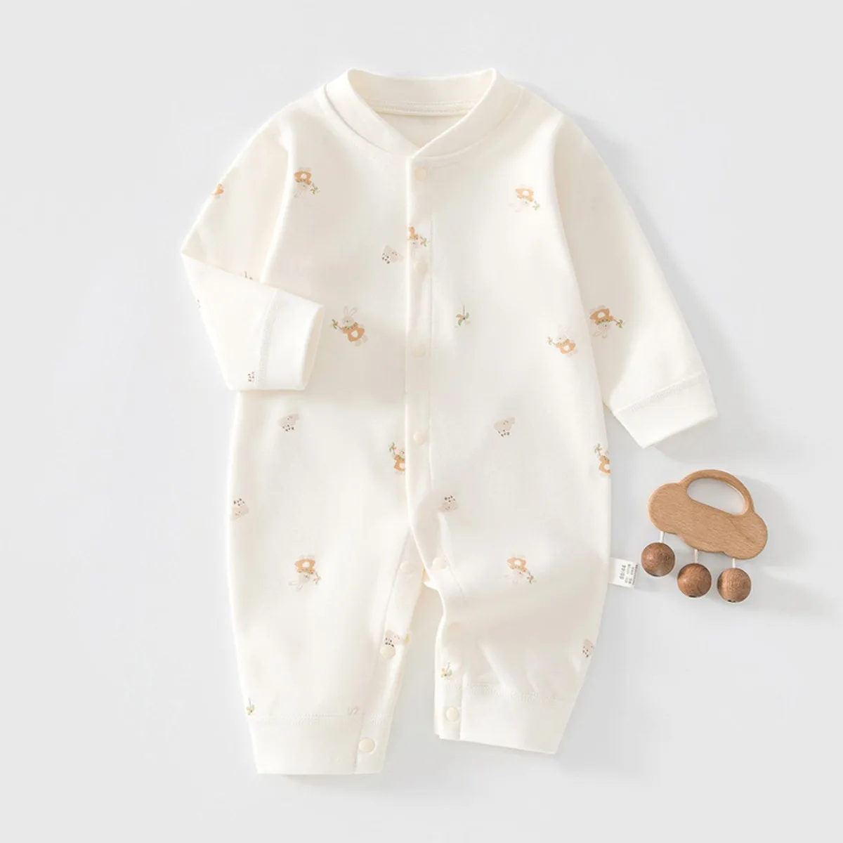 100% Cotton Baby Romper 0-18M Unisex Spring Fall Long Sleeve Skin-friendly Infant Bodysuit Soft Breathable Printed Onesie