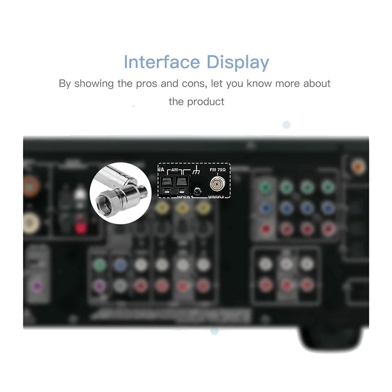 FMラジオアンテナの交換,伸縮ネジ,Fタイプオスプラグコネクタ,AVステレオ受信機用アダプター,ホームアンプ