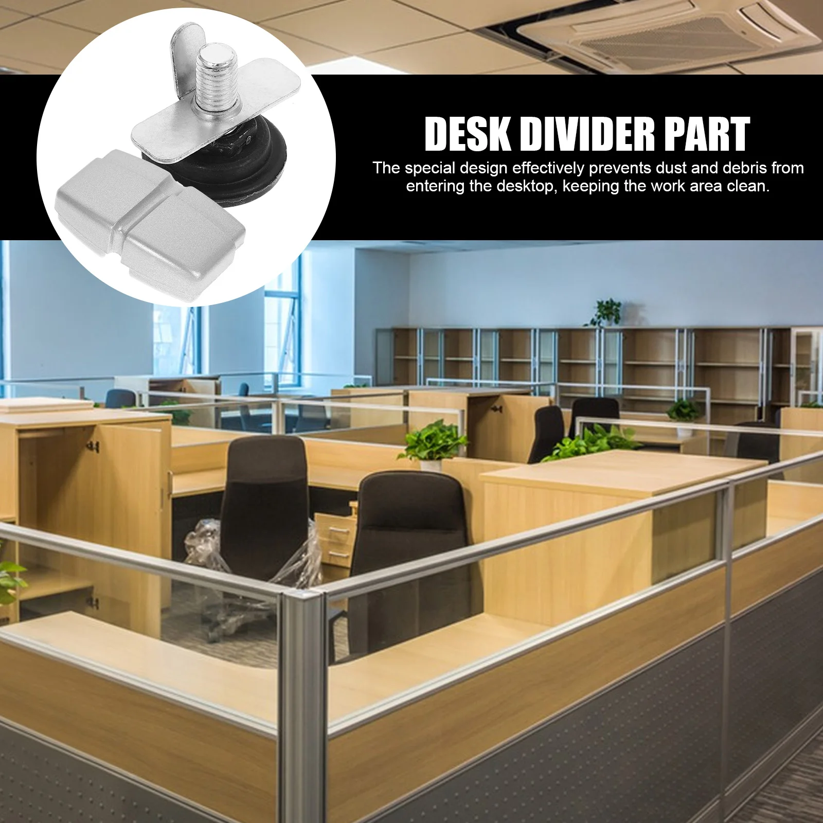 Office Desk Screen Foot Mat Fix Feet Metal Jointing Plates Desk Divider Board Feet Parts Hardware Fixation Supplies