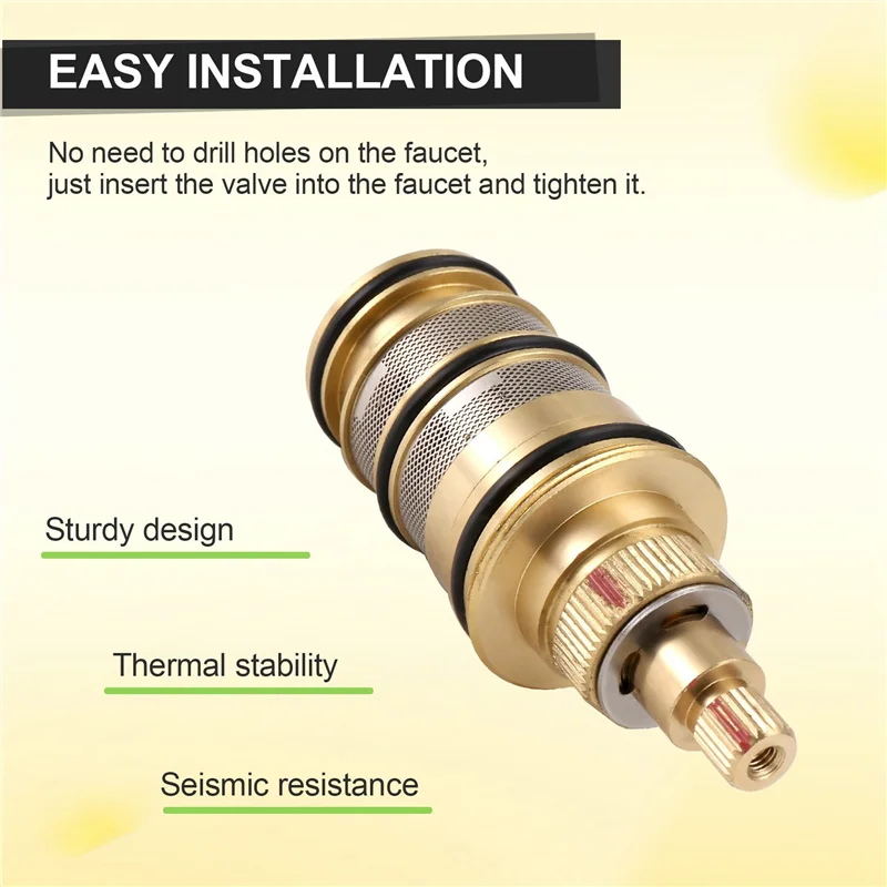 

B97A-2X Сменный латунный термостатический картридж, ремонтный комплект клапана смесителя для душа, интеллектуальный термостатический сердечник клапана