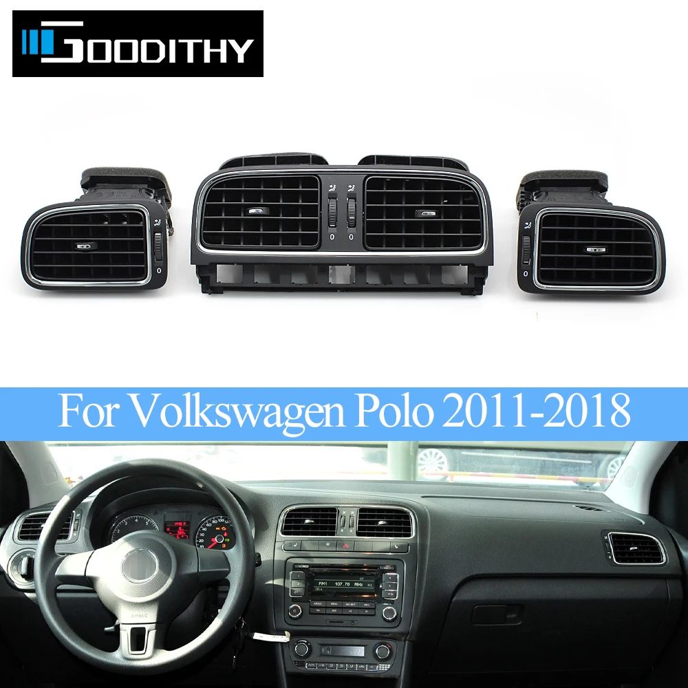 

LHD RHD Front Dashboard Air Conditioning AC Vent Grille Outlet Assembly Replacement For VW Polo 2011-2018 6R0819703 6RD819728