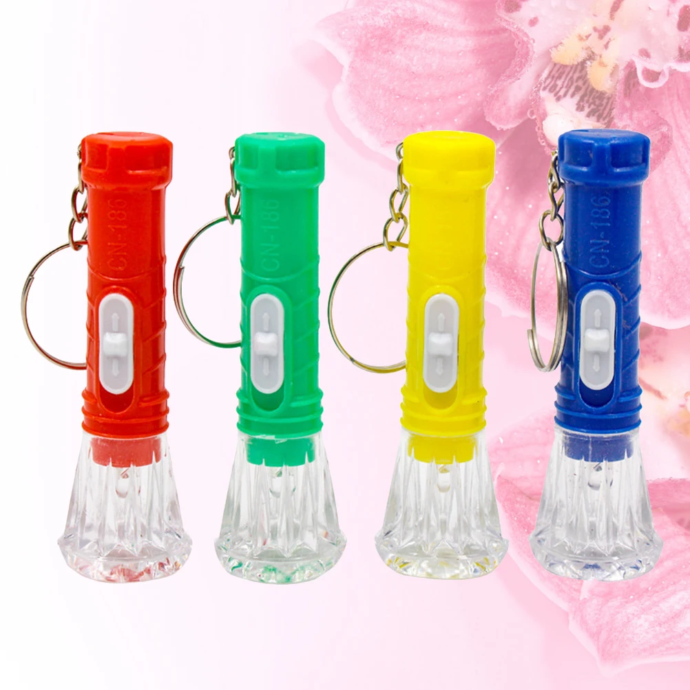 

13 PCS Flashlight Toys Mini Set Transparent Portable Children's Attention Electric Torch Cartoon Style Design