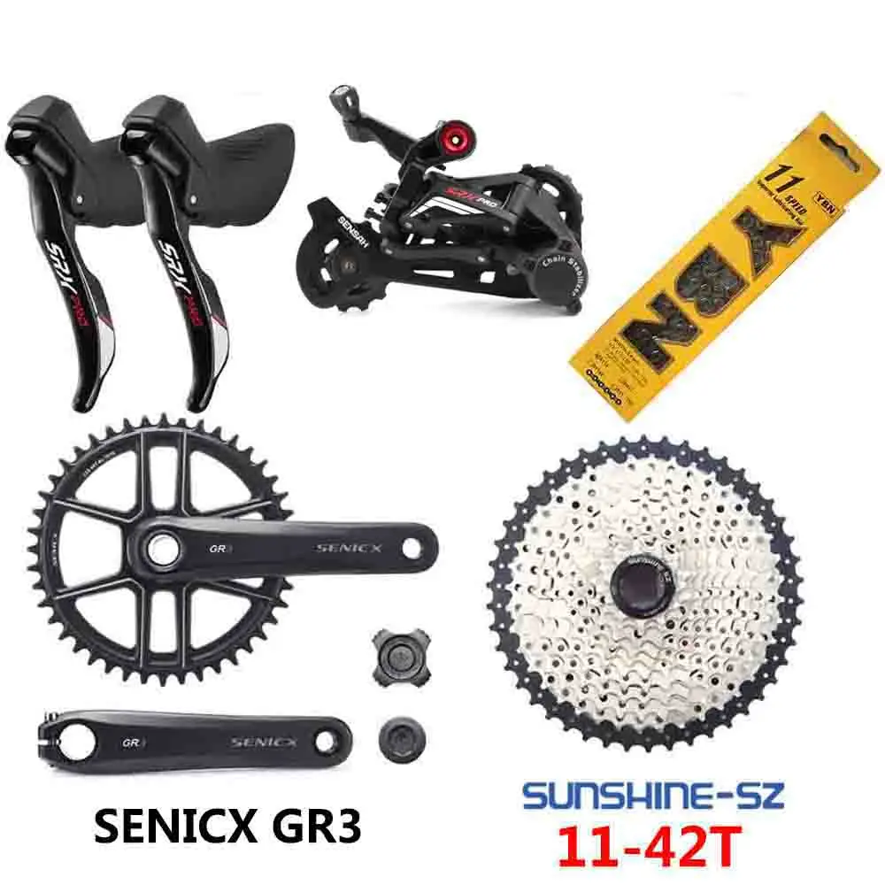 Sensah srx pro 1x11 velocidade 11s conjunto de grupos de bicicleta