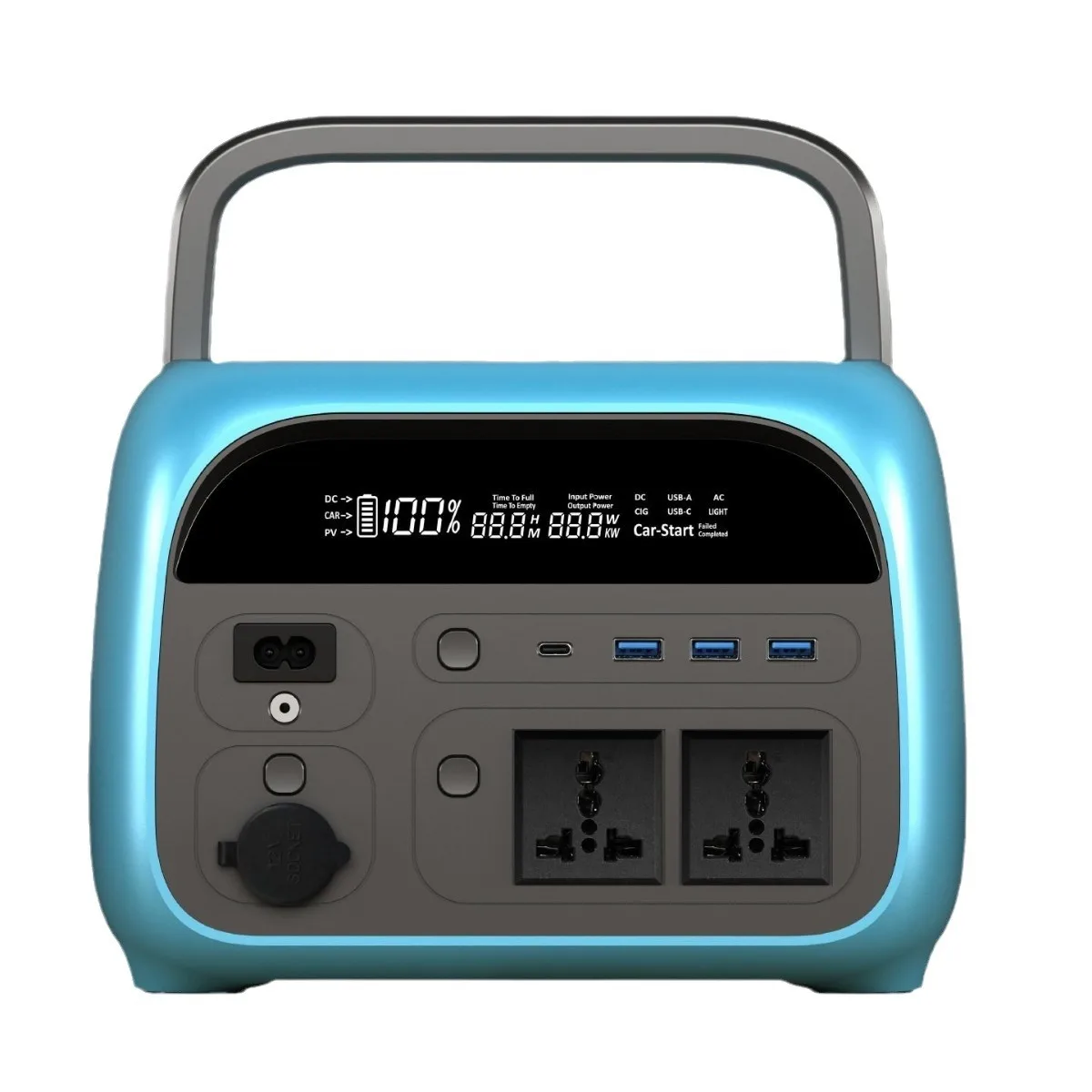 

500 Вт Быстрая зарядка Солнечная портативная батарея 14500 мАч Питание AU США ЕС Великобритания JP Автомобильное зарядное устройство Jump Starter Сигар Чистая синусоида