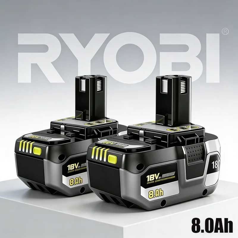 

8Ah For RYOBI 18V One+ Plus Li-Ion Replacement For Ryobi P108 P107 P108 RB18L50 RB18L20 Power Tools Rechargeable Battery