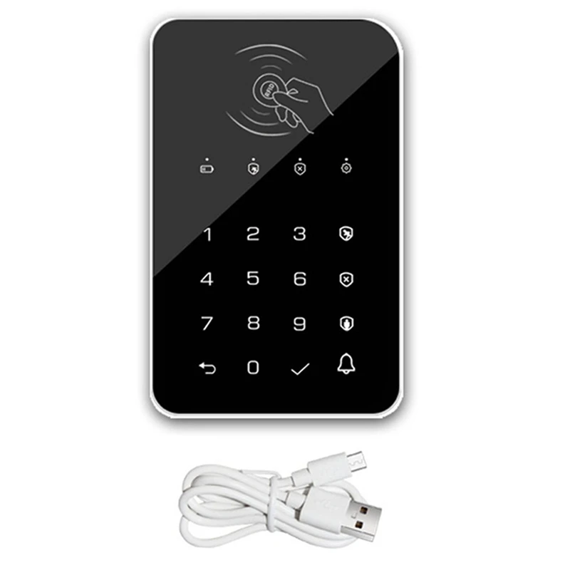 433Mhz Wireless Keyboard Touch Pad Doorbell Button For G50 / G30 / PG103 / W2B Wifi GSM Alarm RFID Card Rechargeable