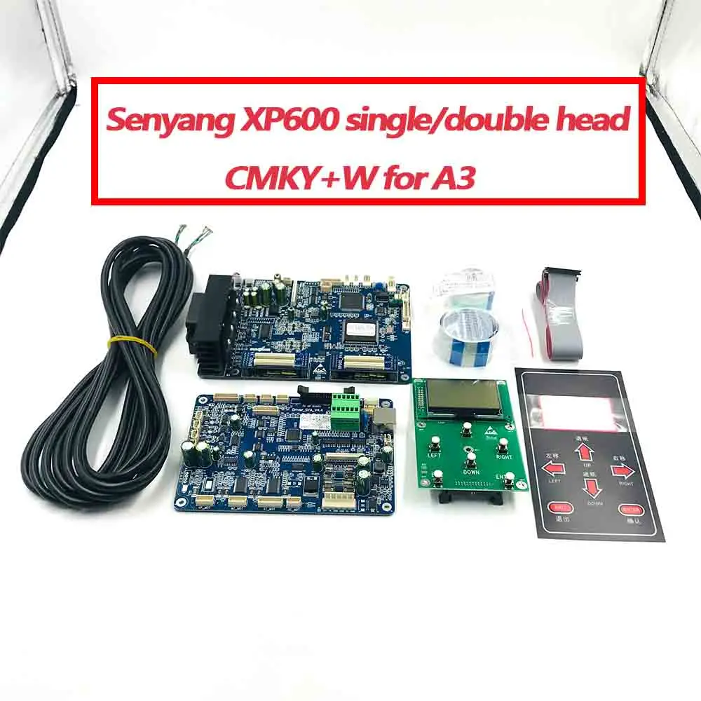 1 set Senyang XP600 single/doule head Board kit for XP600 carriage board main board Printing White ink CMKY+W for DTF A3 printer