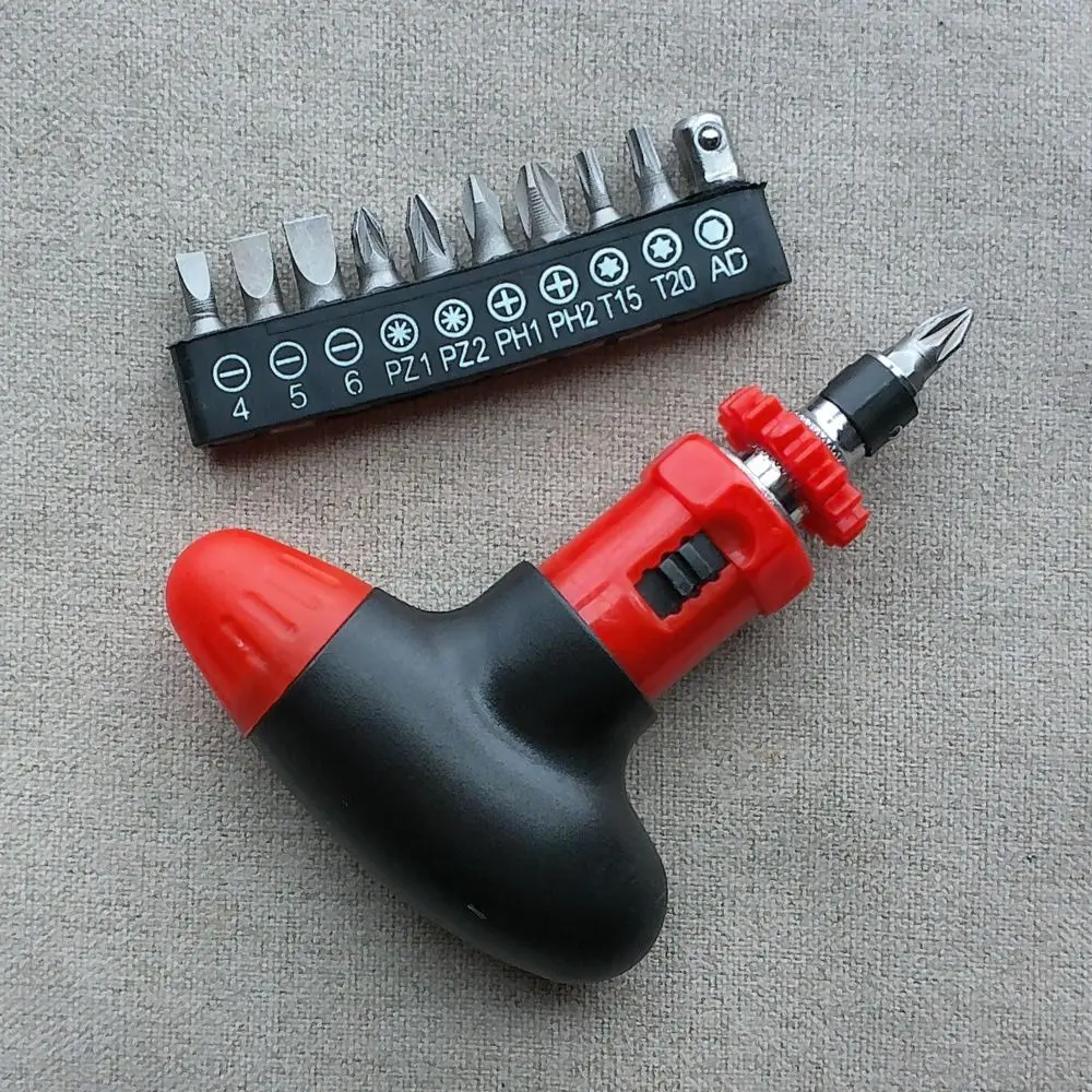 

Manual Ratchet Screwdriver T Type Rotate Forward Reverse Ratchet Bit Anti Slip Adjustable Fast Screw Driver Bit Maintenance Tool