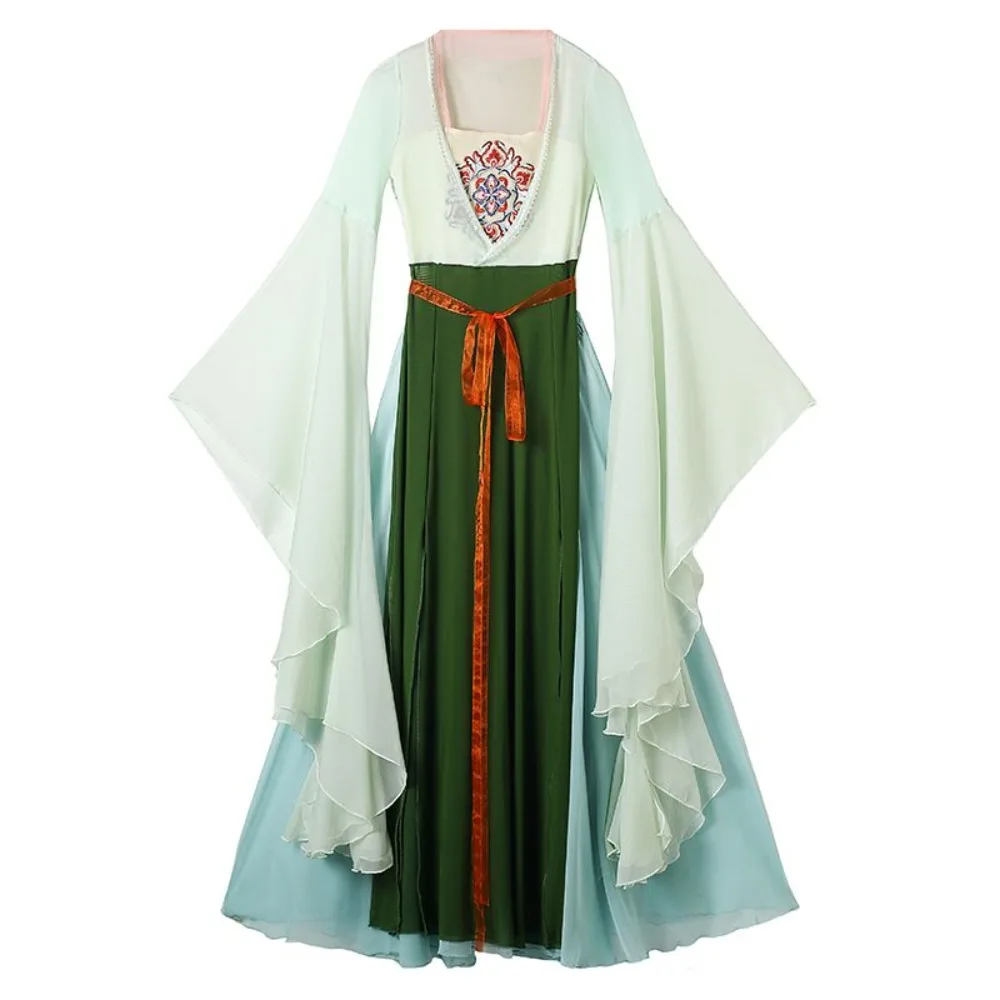 

Halloween Chinese Opera Costume - Han Dynasty Dance Dress, Elegant Practice Wear Performance Outfit Traditional Hanfu Woman