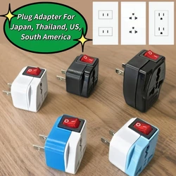 Japan Thailand Canada 2-Pin Electrical Plug Adapter AC100~250V 10A With On/Off Main LED Switch