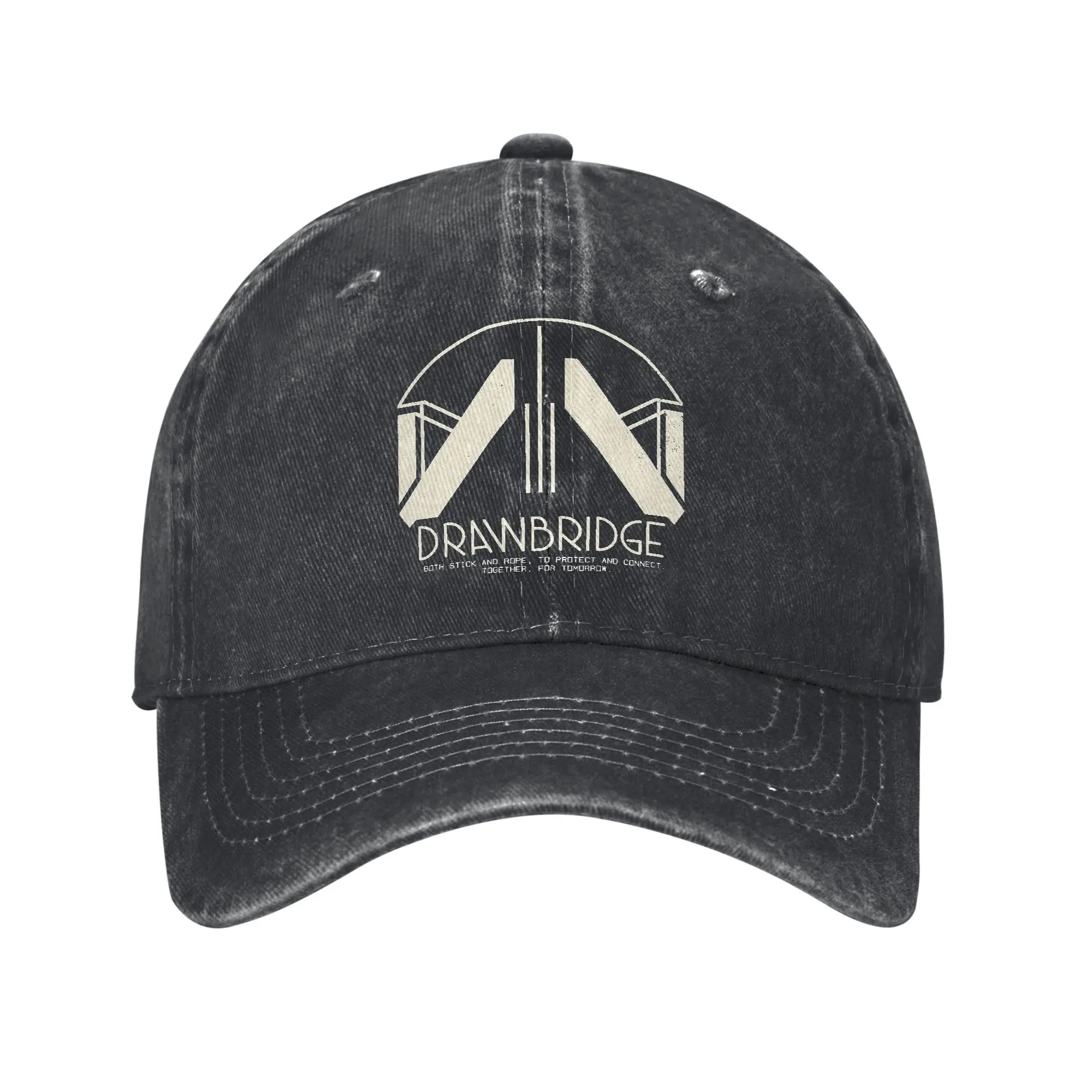 Distressed Drawbridge Death Stranding Gamer Men Women Baseball Cap  Distressed Denim Washed Hat Vintage Adjustable Headwear