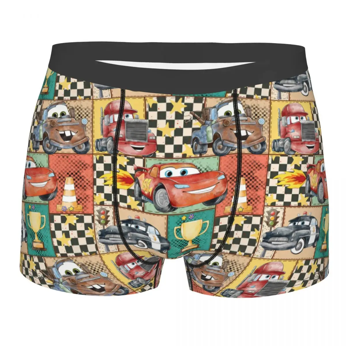 

Мужские трусы-боксеры с принтом комиксов «Молния МакКуин», мягкие трусы-шорты с принтом манги на заказ