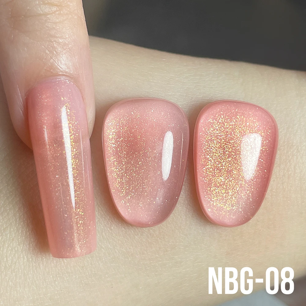 KODI JYJ Natural Rubber Base Gel Semi-permanent  2 in 1 Glitter Color Nail Base Coat Gel Polish Nude uv led Base for Gel Varnish