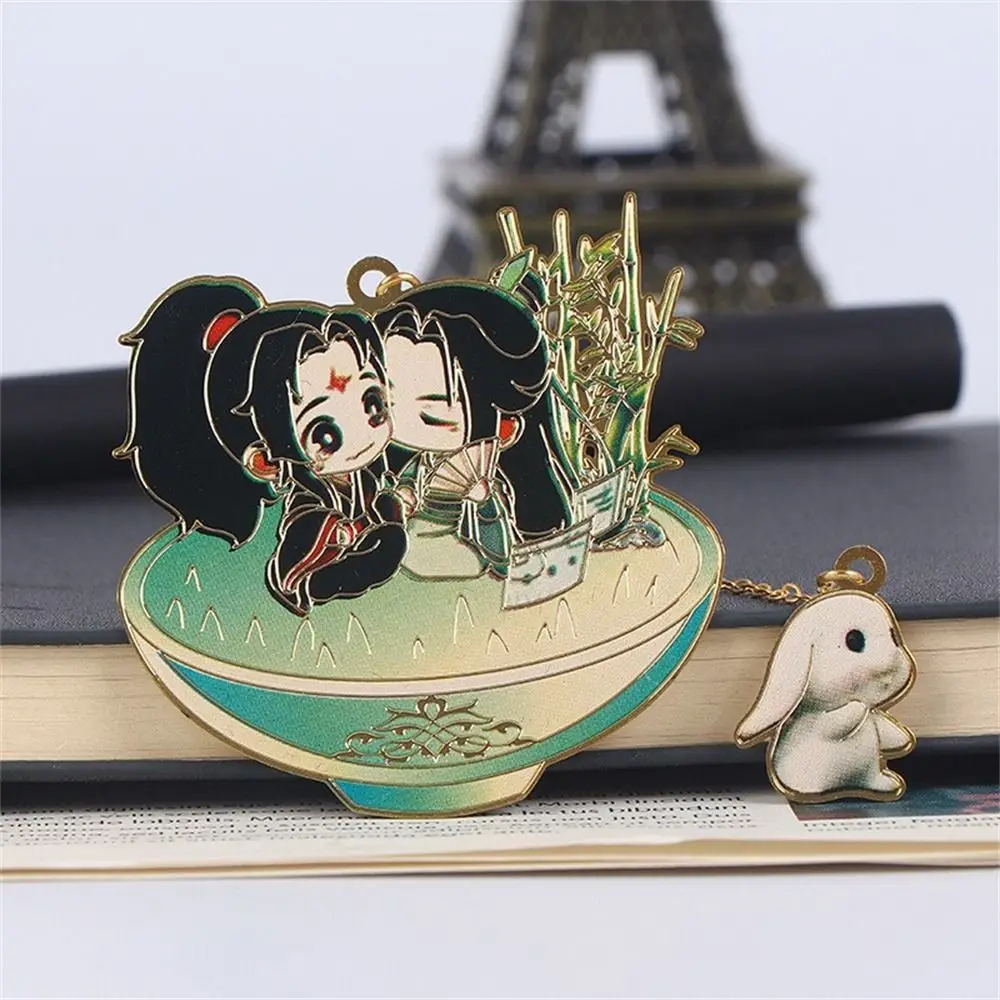 Anime Exquisite Lan Wangji Demonic Cultivation Mo Dao Zu Shi Students Bookmark Paper Cilp Hollowing Bookmark Metal Bookmark