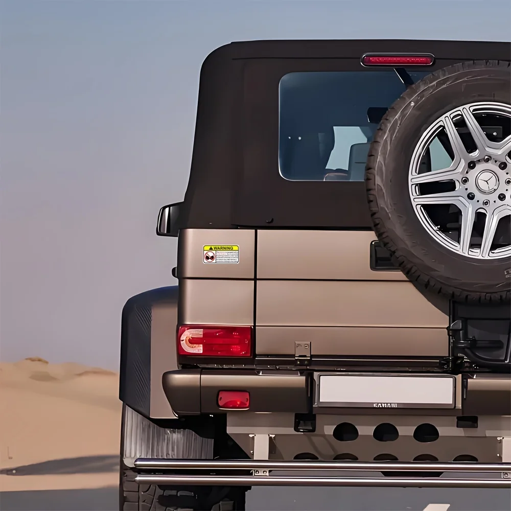 Amusing Turbo Safety Stickers (2pcs), Long - Lasting, for Vehicles, Laptops, Water Bottles, Notebooks, Phone Cases