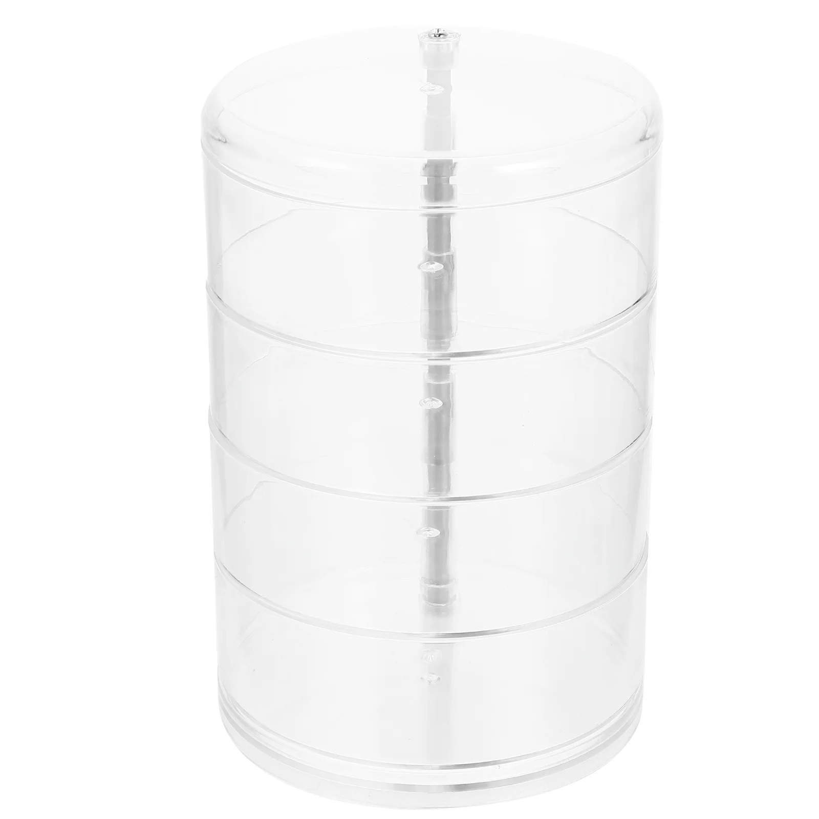 Caja organizadora de joyas multicapa transparente de gran capacidad, soporte giratorio para almacenamiento de joyas, pendientes, anillos, collares, escritorio