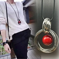 Korean Fashionable Tassel Sweater Chain Long Autumn Winter Versatile Sweater Accessories Pendants Temperament Metal Accessories