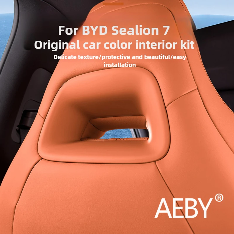 

AEBY For BYD Sealion 7 2024 Car Seat Back Cover Decoration Panel ABS Style Auto Interior Accessories Waterproof Anti Scratch