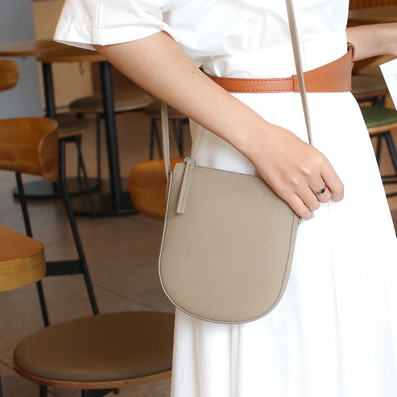

Women's Cow Genuine Leather Versatile Fashion Phone Bag Female Office Messenger Small Shoulder Bag Ladies Cowhide Crossbody Bags