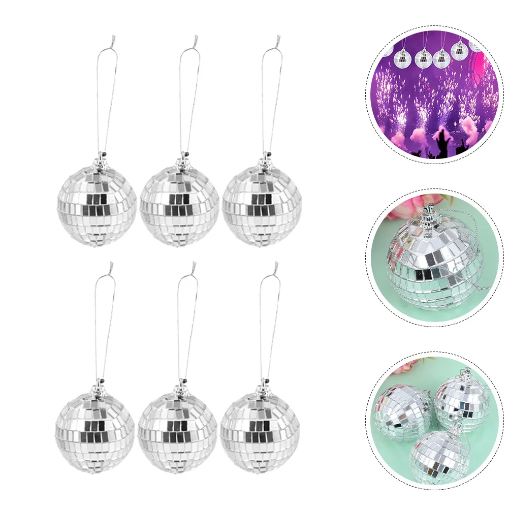 

6Pcs Xmas Tree Laser Ball Decorations Hanging Ornament Christmas Balls for Home Party Wedding Decor Christmas Balls