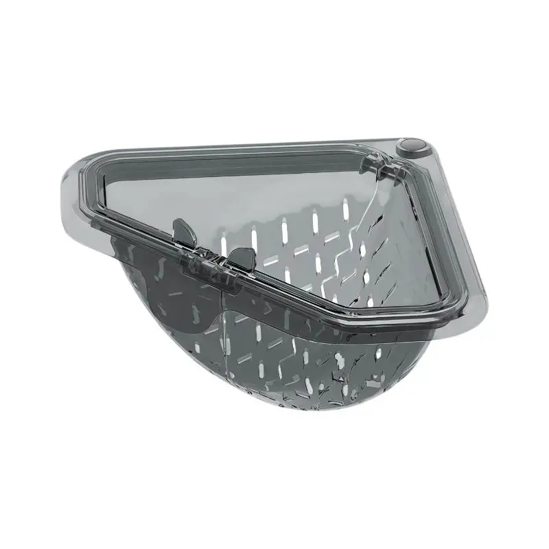 Spülbecken-Futterfänger-Korb mit magnetischer Saugfunktion, dreieckiger Abtropfkorb für die Küchenspüle, Eckkorb für Restfrüchte – Detail 7