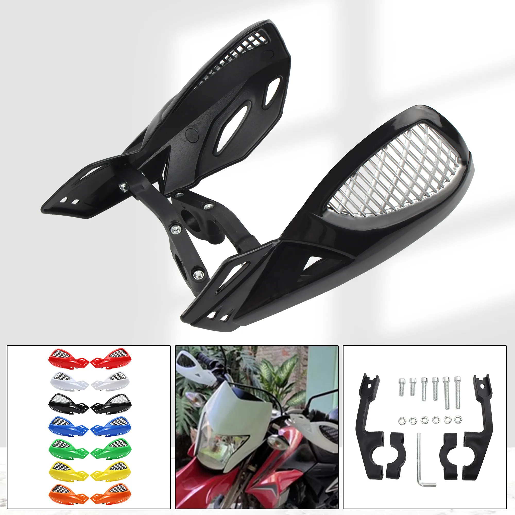 For ATV Off-Road Motorcycle Aluminum Handguards Wind Deflector Crash Guard 22/28mm No-Drill Accesorios Moto Accessori Moto