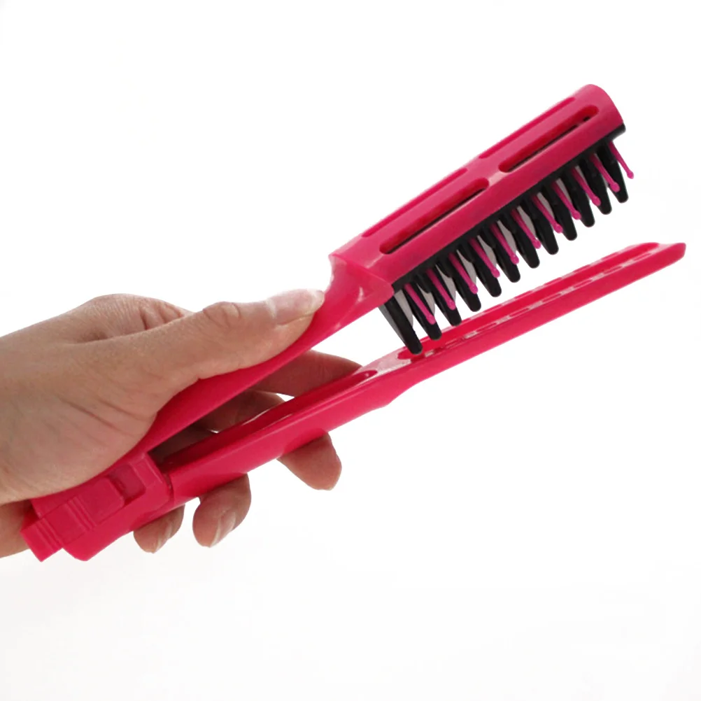 

V Shape Comb Travel Size Anti-Static Heat Resistant 200℃ Folding Hair Brush Styling Tool For Men Women Straightening Comb