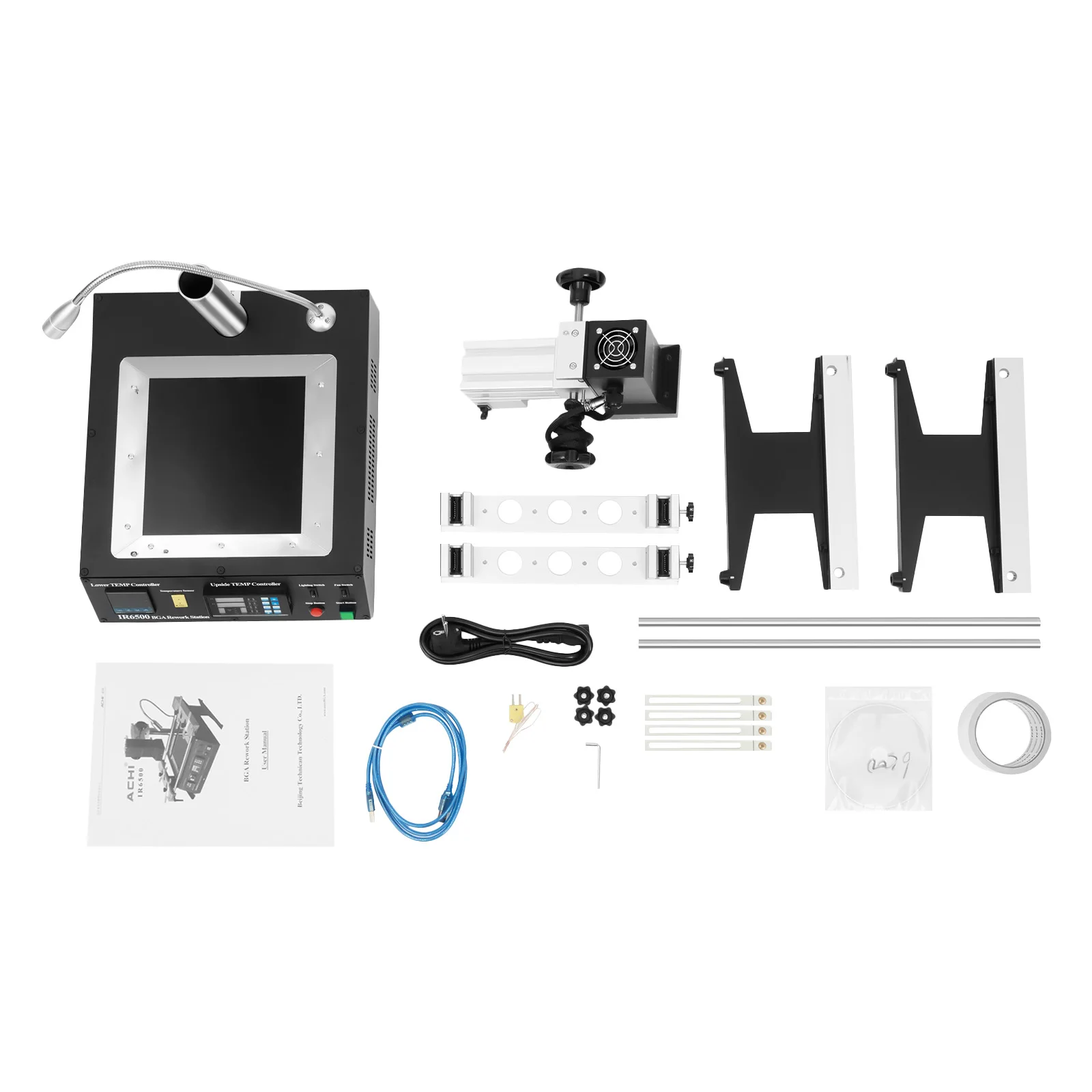IR6500 BGA Rework Station, IR Welding Workstation Upper & Bottom Heating with USB Connect,for PCB Motherboard Repair
