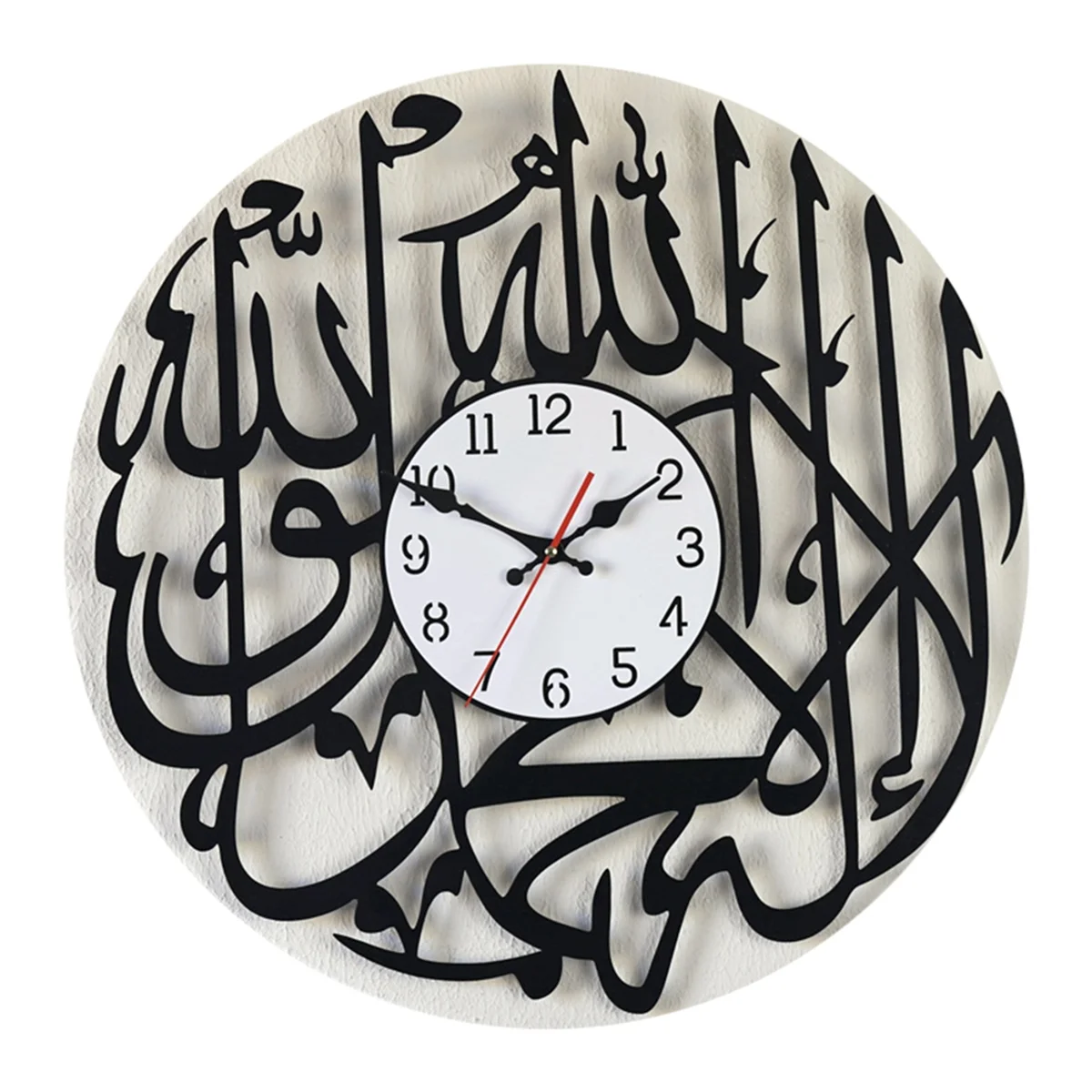 

Acrylic Wall Clock Muslim 30cm Islamic Art Calligraphy Ramadan Decor for Bedroom Living Room Clock Decor -A