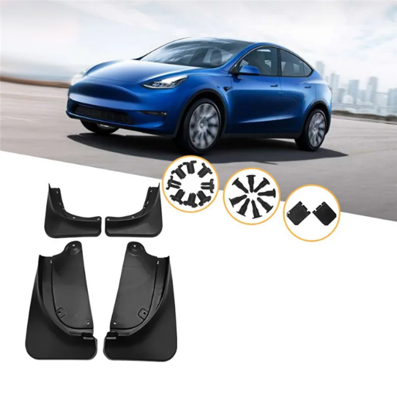 

Plain Car Large Mudguards For Tesla MODEL Y 2021-2023 Fender Mud Guard Flap Splash Flaps Mud Flaps Replacement Parts
