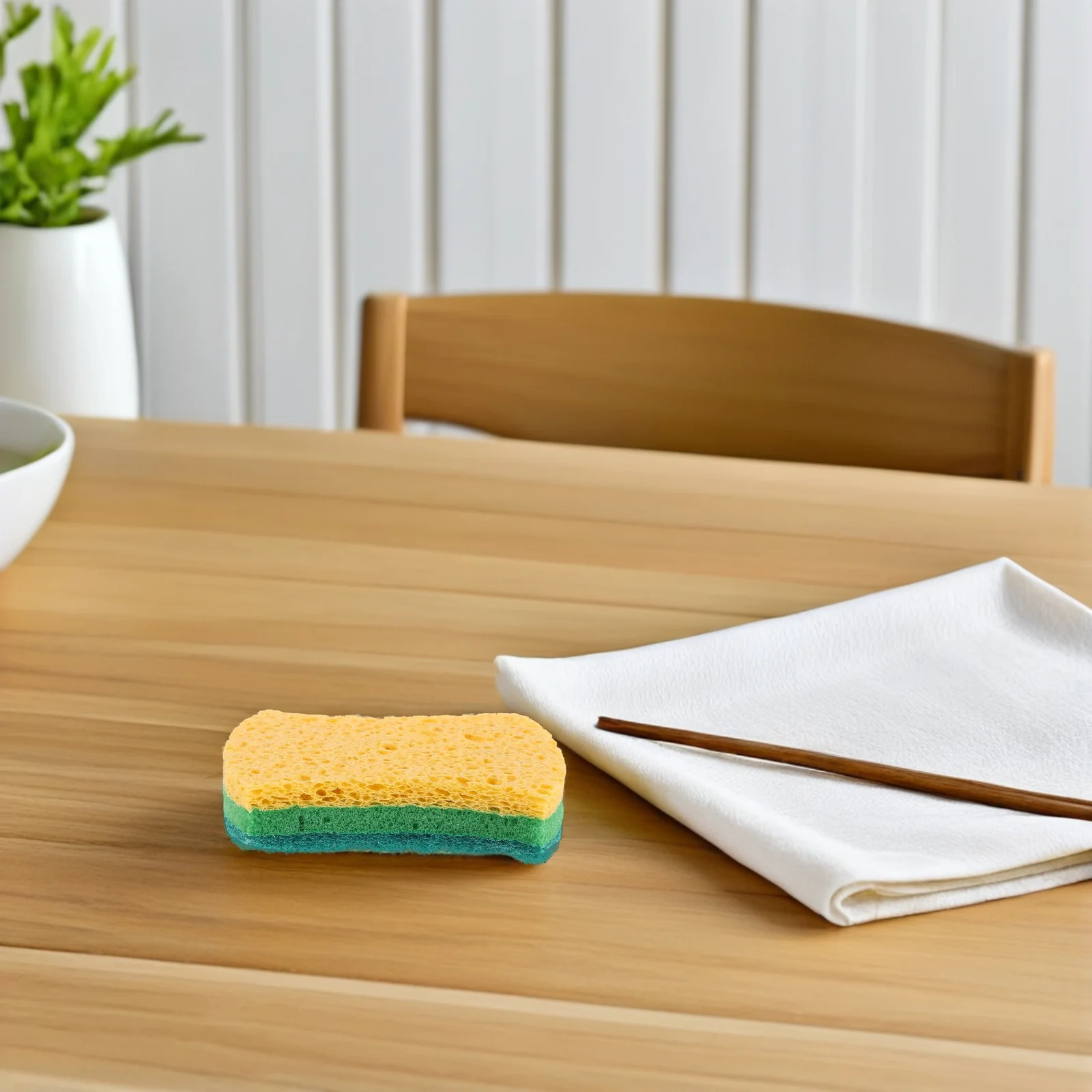 

12Pcs 3 Layer Dish Scrubber Dual Sided Cellulose Kitchen Sponges High Absorbency Reusable Cleaning Sponge for Dishes Pots Pans