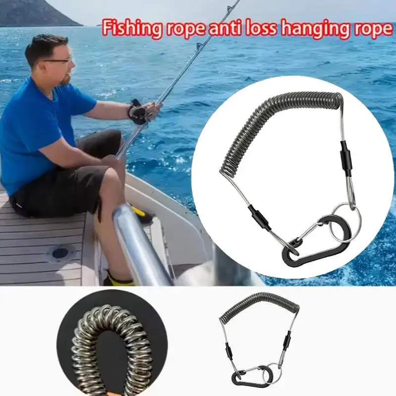Fishing Missed Rope Anti-lost Spiral Spring Lure Pliers Lany