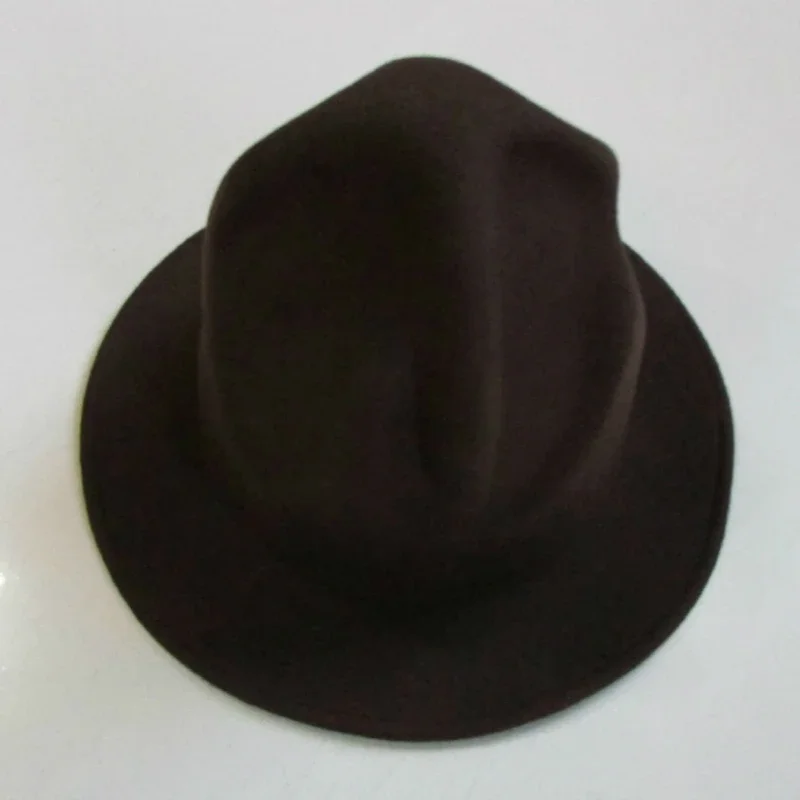 Fedora Hat Men 100% Australian Wool Mountain Hats for Women Sombrero Negro 6 Color Ladies Wool Felt Hat Bowler Gorros De Lana