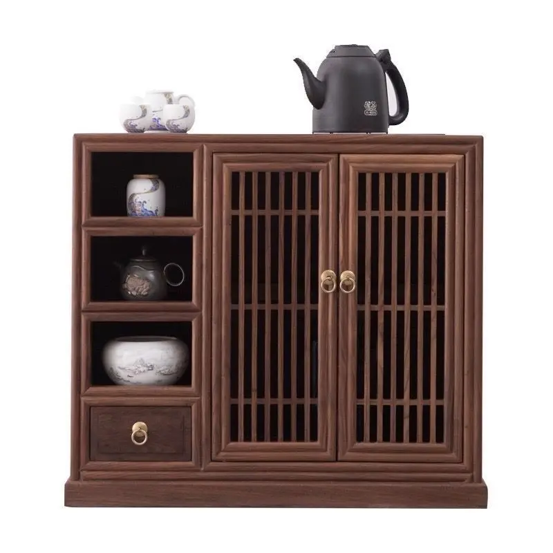 

New Chinese style, tea cabinet, solid wood, balcony, tea leaves, old elm, living room, household