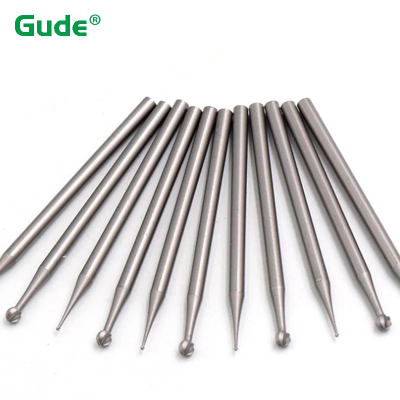 1/6pcs Tungsten Steel Round Burs Olive Jewelry Engraving Carving Knife End Mill Woodworking Router Bit Wood Milling Cutter