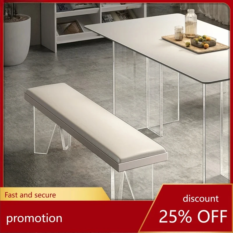 Acrylic Shoe Changing Stool Advanced Home Table and Chair Living Room Long Stool Tail Stool