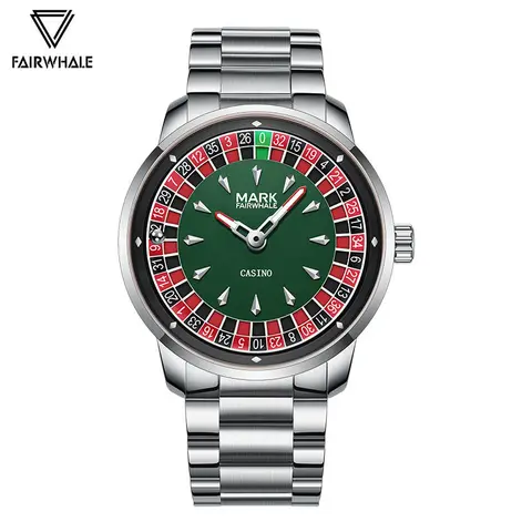 High Quality Mark Fairwhale Mens Wristwatch Fashion Unique Rotating  Roulette Dial Waterproof Quartz Man Watche Dropshipping ﻿