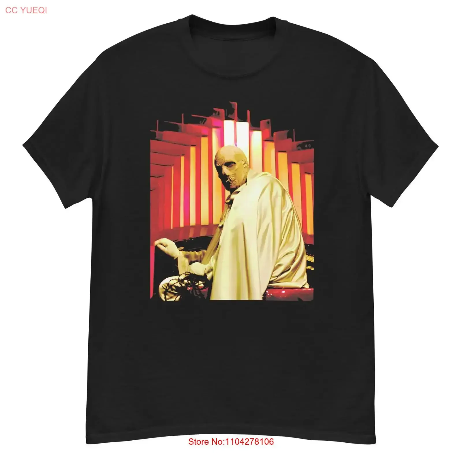 Camiseta vintage de diseño con arte de fan de Vincent Price en el papel del Abominable Dr. Phibes, estilo horror culto, lavada y con estilo.