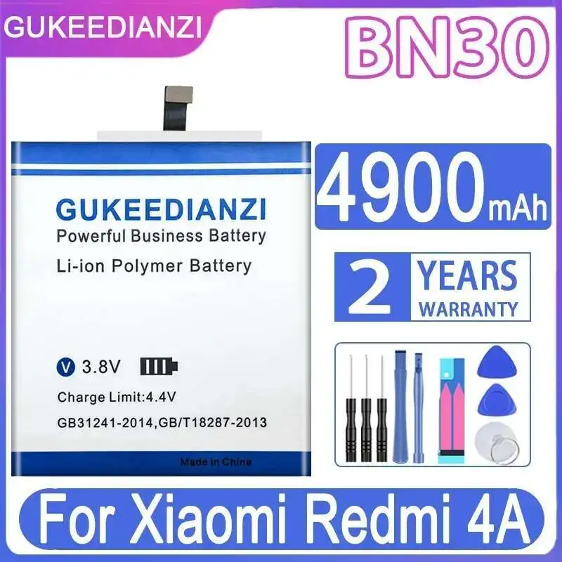 

Stable Mobile Phone Battery Reliable Power For Xiaomi Redmi 4A 4900Mah BN30