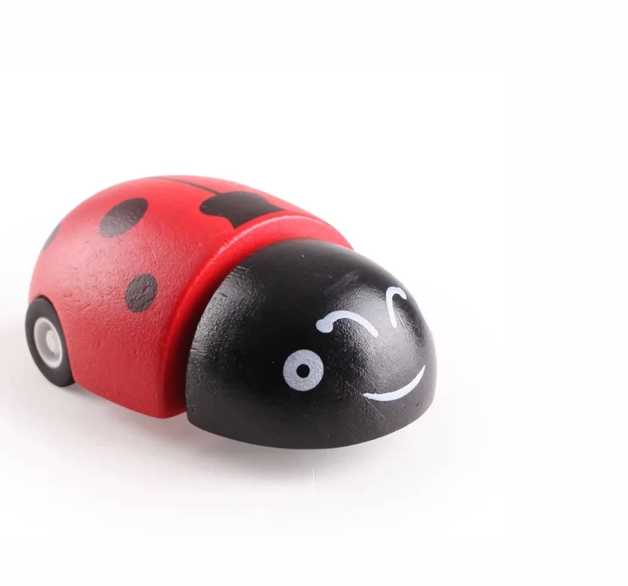 Educational Wooden Animal Car Toy for Baby Toddler Pull Back Mechanism Cute Natural Wood Painted Safe Toy