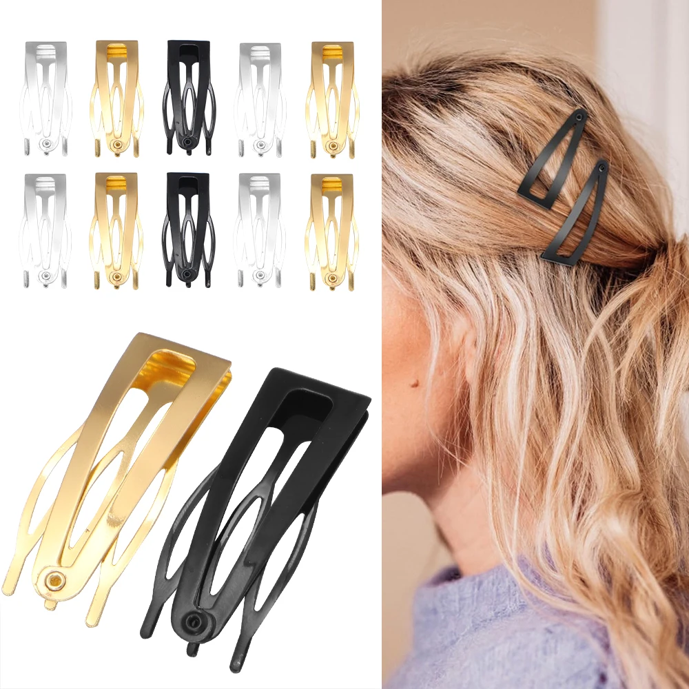 

5 шт./лот, металлические заколки-защелки для волос, для причесок, органайзер для волос, заколка-клик-клак, головные уборы, женские модные аксессуары для волос, черные