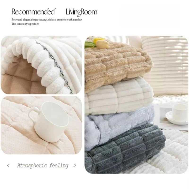 New Thick Couch Cover Super Soft Corduroy Sectional Sofa Cover Washable Non-Slip Furniture Protector for Living Room