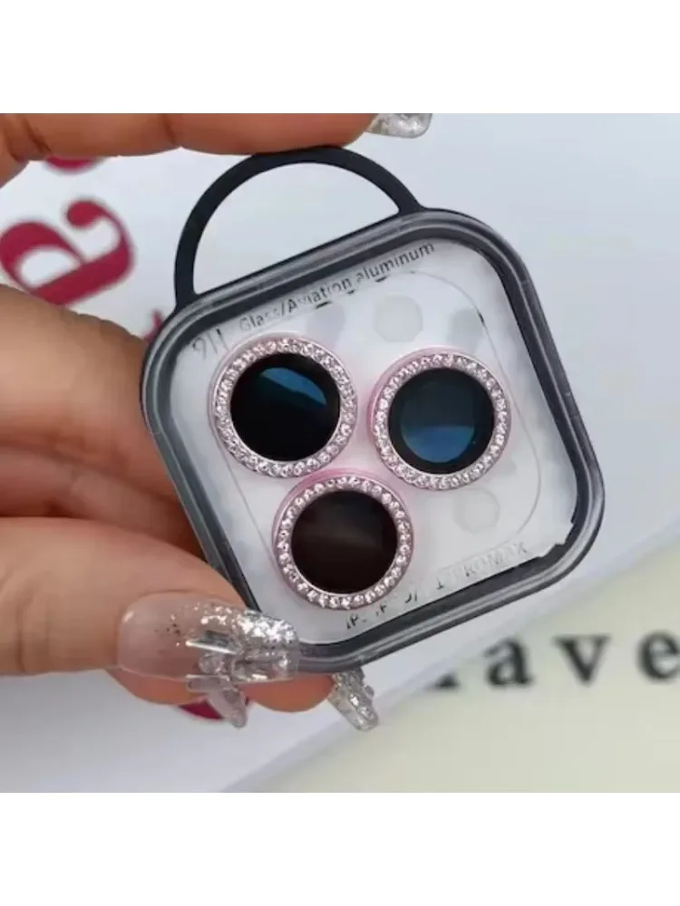 2-3 قطعة حامي الكاميرا الماس آيفون 15 16 17 برو ماكس حامي الشاشة غطاء للعدسات آيفون 14 زائد 15 برو ماكس عدسة الزجاج #6