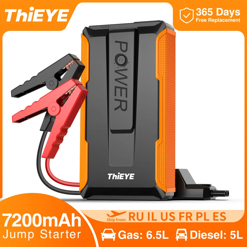 ThiEYE 7200mHA Car Jump Starter Power Bank 600A Portable Car Battery Booster Charger Starting Device For 12V Car Battery Booster