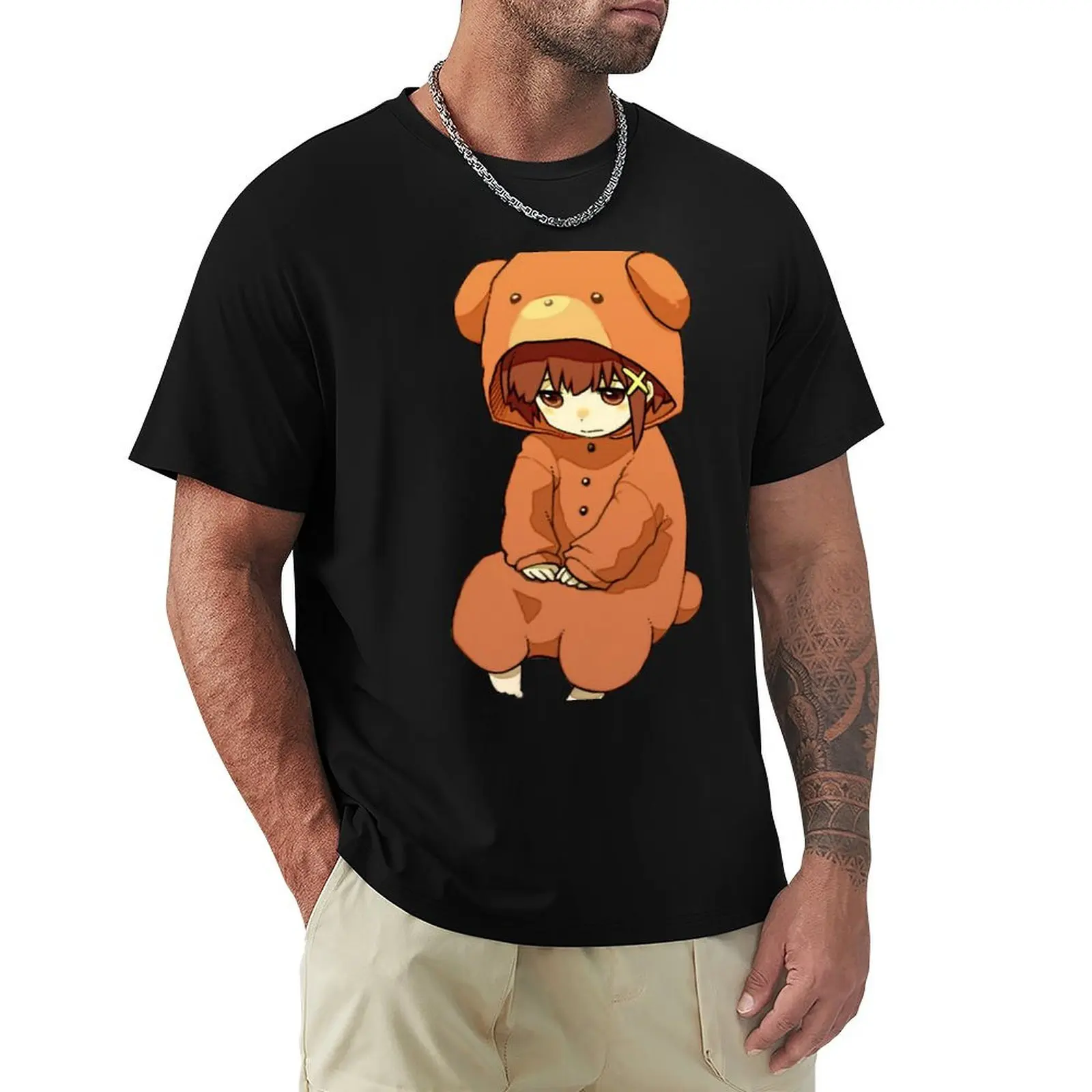 

Sad Lain T-Shirt boys animal print summer top T-shirts man blue lock mens white t shirts