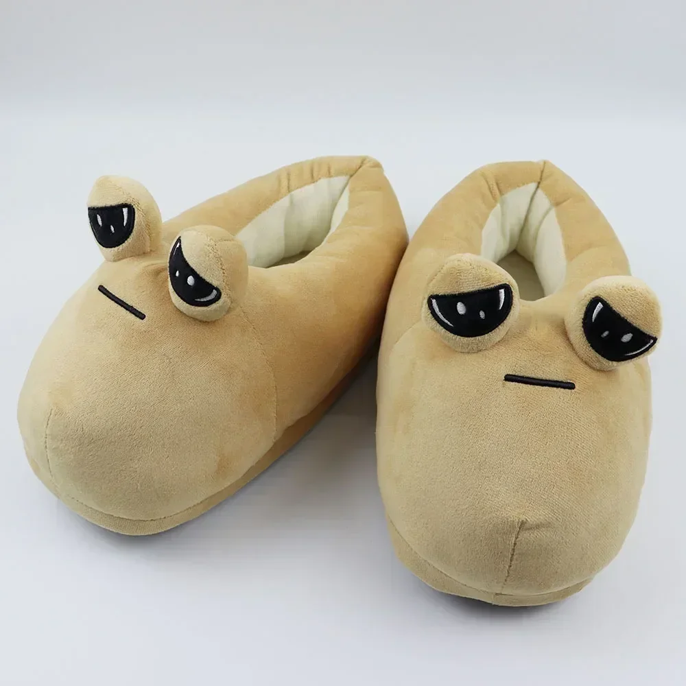 Pou Cartoon And Anime Characters Unisex Plush Slippers Soft And Comfortable Women Men Indoor Slippers